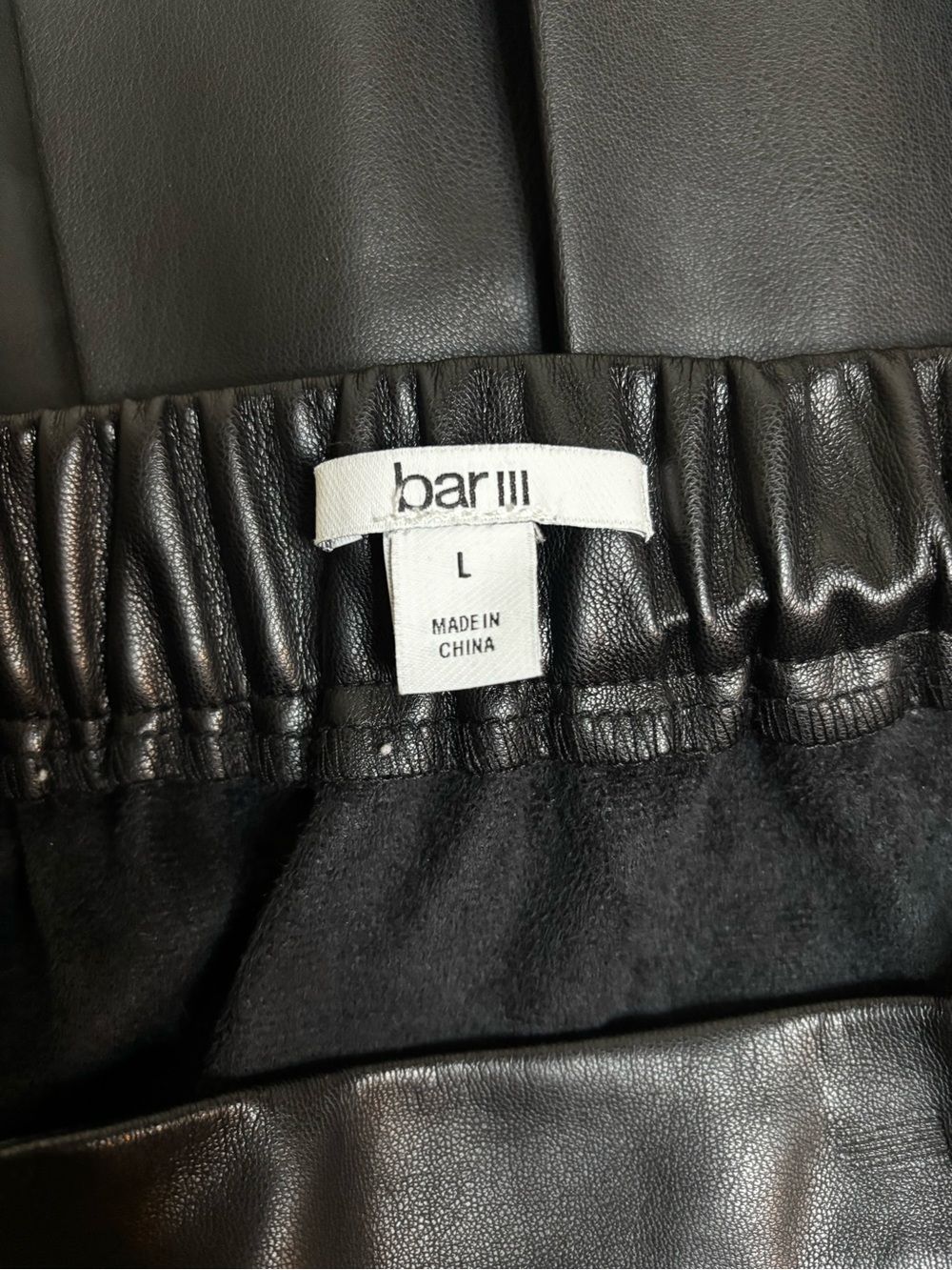 Bar III Black Faux Leather Pleated Mini Skirt - Picture 4 of 5